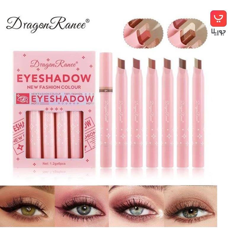 سایه چشم درگون رانی Dragon Ranee مدل دو طرفه Double پک 6 عددی